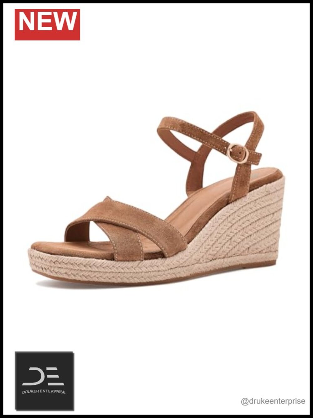 Sofft Women's Suede Wedge Sandals with Ankle Buckle
